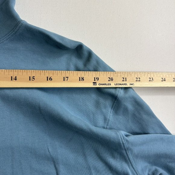 L.L. Bean Mens Turtleneck Sweatshirt Long Sleeve Blue Size XL 100% Cotton - Picture 5 of 8